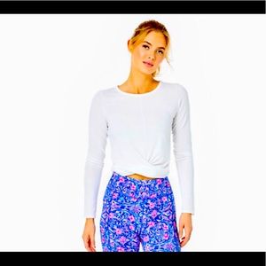 Lilly Pulitzer Luxletic Resort White Greer Top XL